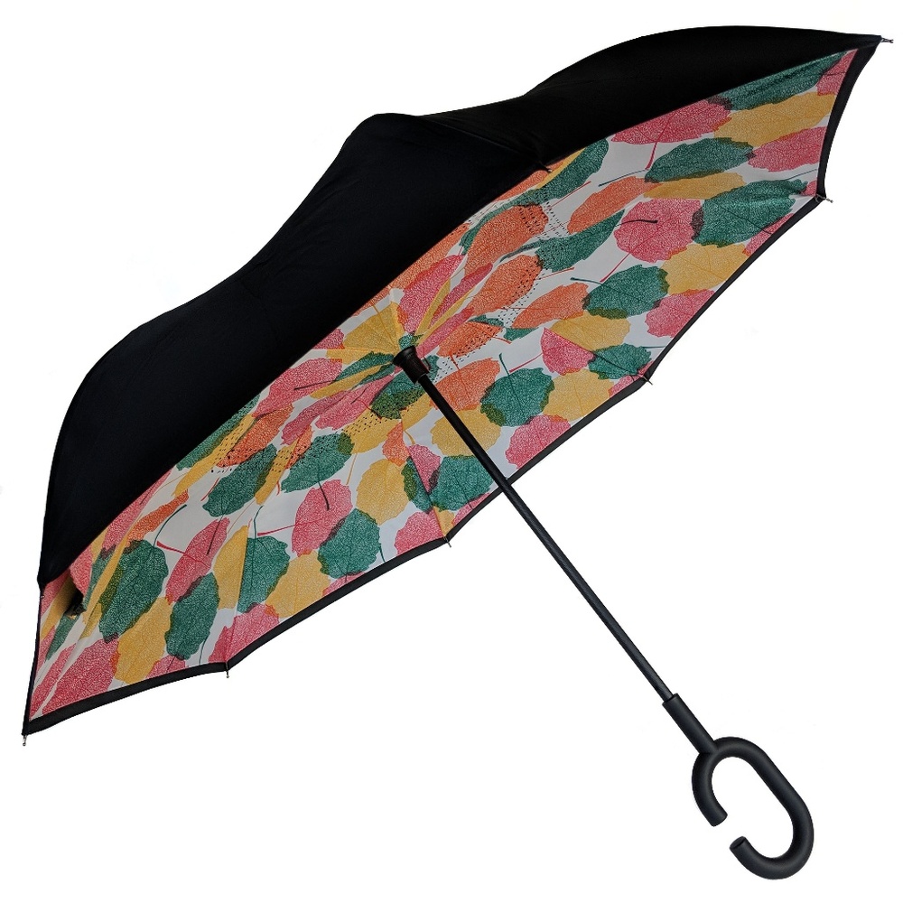 SALE! New Inverted Design Large Umbrella - Leaves